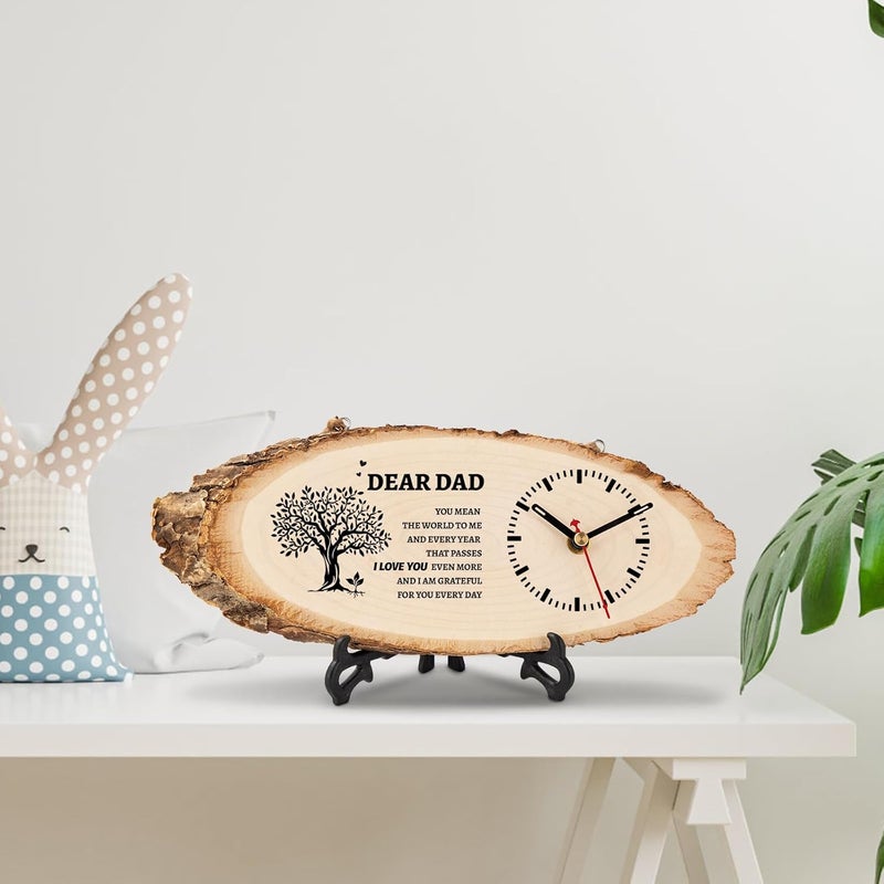 Calibron Gifts for Dad from Daughter Son, Dad Christmas Birthday Gift Ideas Wooden Clock, Personalized Dad Gift, Retirement Birthday Gifts for Dad DIY Clock Large - Image 2
